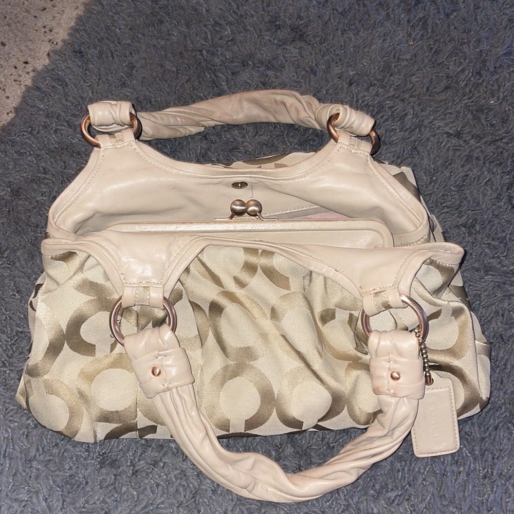 Coach signature shoulder bag
